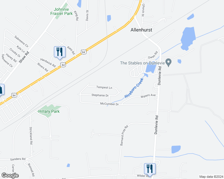map of restaurants, bars, coffee shops, grocery stores, and more near 205 Tempest Lane in Allenhurst