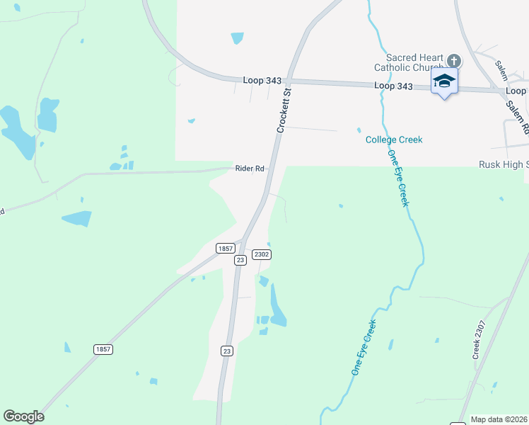 map of restaurants, bars, coffee shops, grocery stores, and more near 885 Farm to Market 23 in Rusk