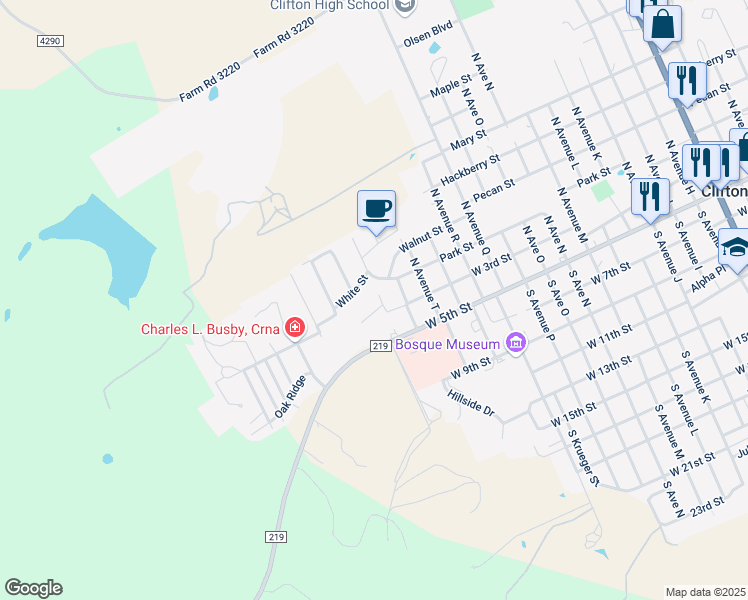 map of restaurants, bars, coffee shops, grocery stores, and more near 2010 Park Street in Clifton