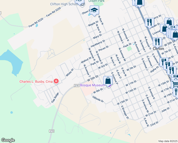 map of restaurants, bars, coffee shops, grocery stores, and more near 203 North Avenue South in Clifton