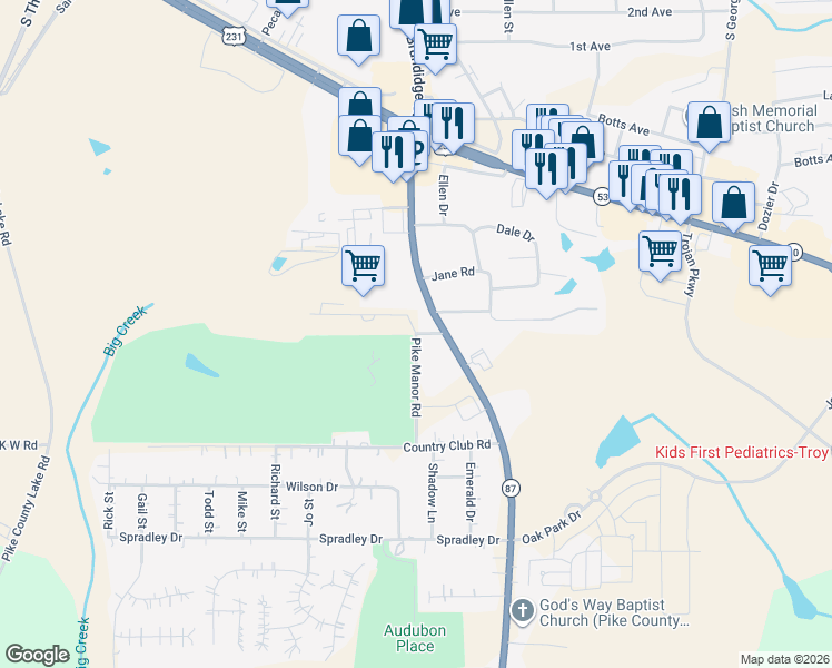 map of restaurants, bars, coffee shops, grocery stores, and more near 100 Vincent Avenue in Troy