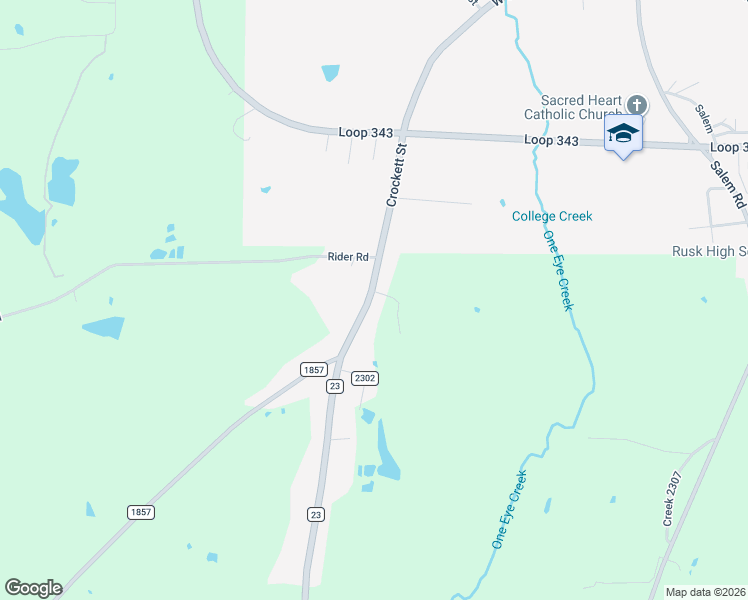 map of restaurants, bars, coffee shops, grocery stores, and more near 885 Farm to Market 23 in Rusk