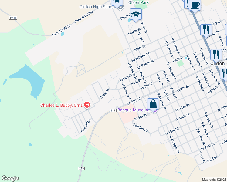 map of restaurants, bars, coffee shops, grocery stores, and more near 2010 Park Street in Clifton