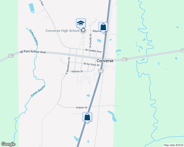 map of restaurants, bars, coffee shops, grocery stores, and more near 101-113 Franklin Drive in Converse