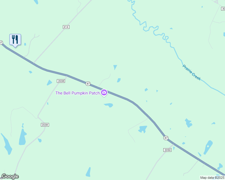 map of restaurants, bars, coffee shops, grocery stores, and more near 2700 Texas 87 South in Center