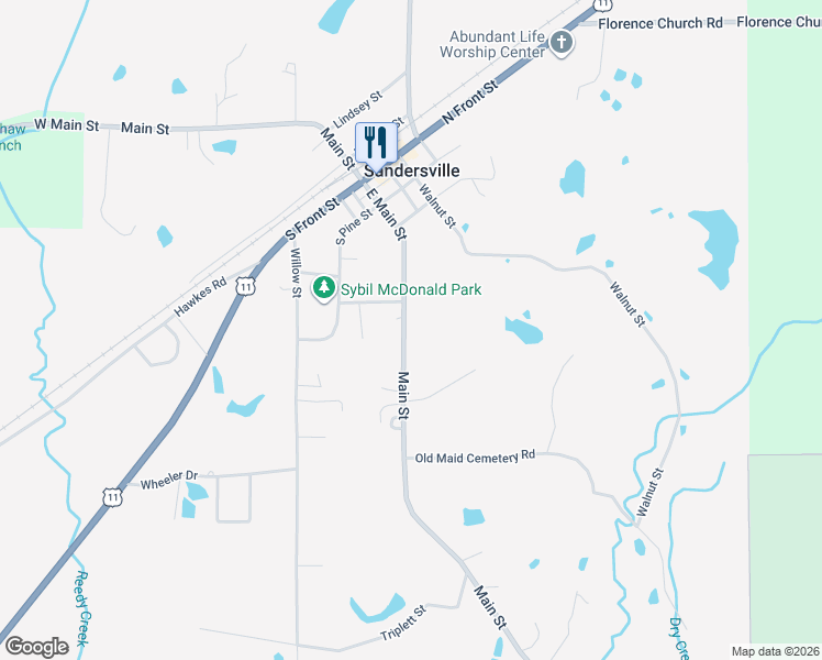 map of restaurants, bars, coffee shops, grocery stores, and more near 512 East Main Street in Laurel