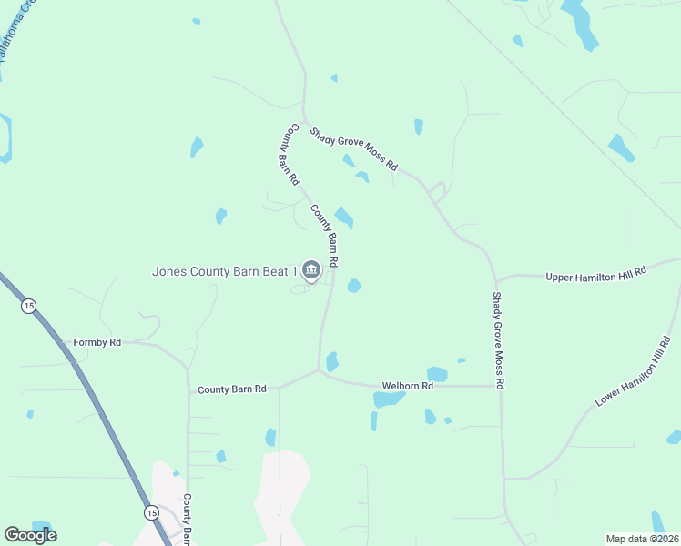 map of restaurants, bars, coffee shops, grocery stores, and more near County Barn Road in Laurel