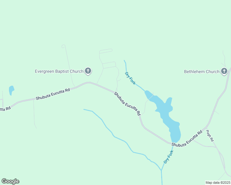 map of restaurants, bars, coffee shops, grocery stores, and more near 76 Ponderosa Drive in Shubuta