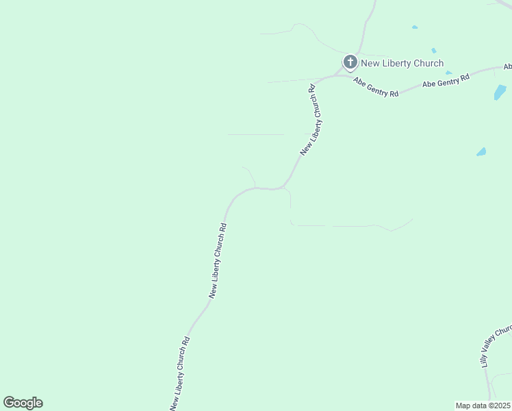 map of restaurants, bars, coffee shops, grocery stores, and more near New Liberty Church Road in Mount Olive