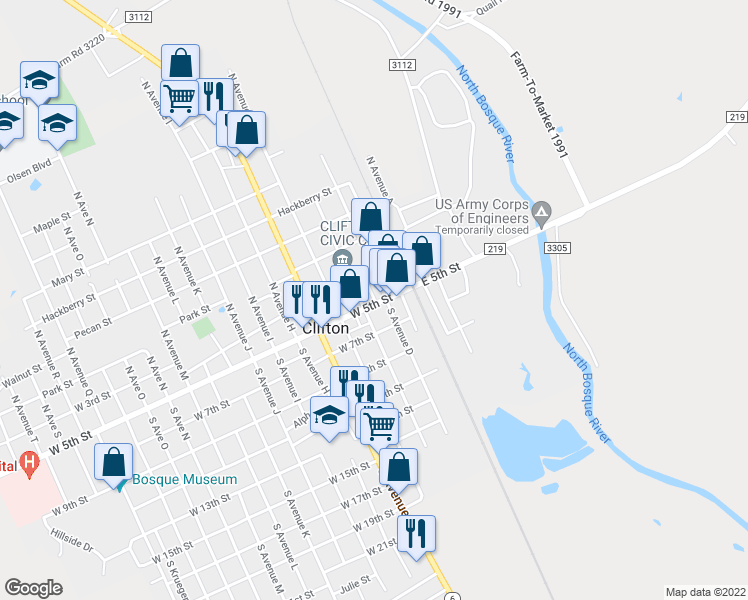 map of restaurants, bars, coffee shops, grocery stores, and more near 115 Clifton Art Alley in Clifton
