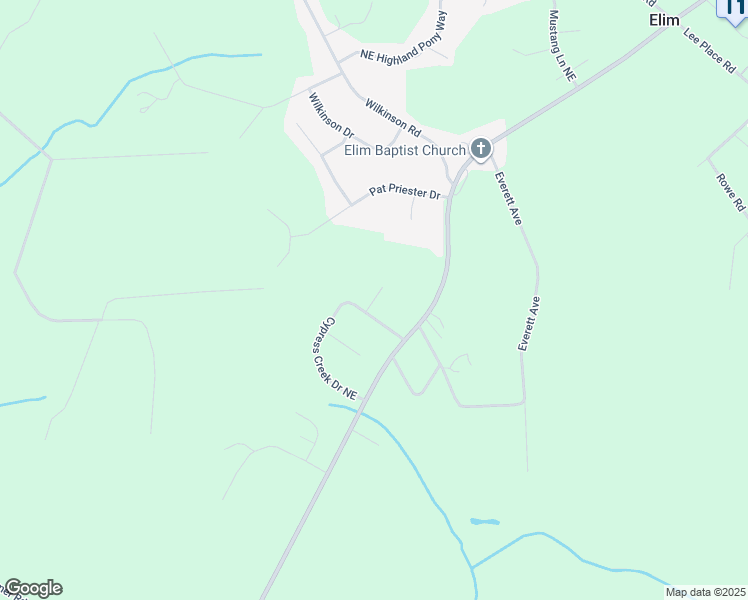 map of restaurants, bars, coffee shops, grocery stores, and more near Water Oak Lane Northeast in Ludowici