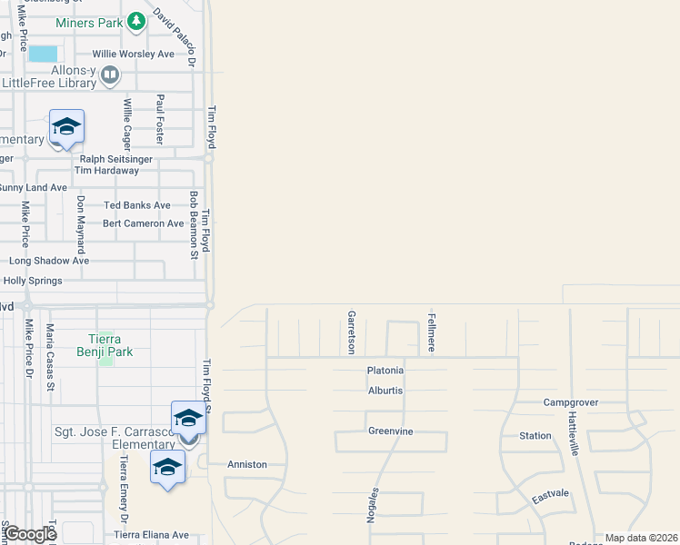 map of restaurants, bars, coffee shops, grocery stores, and more near Pebble Hills in El Paso