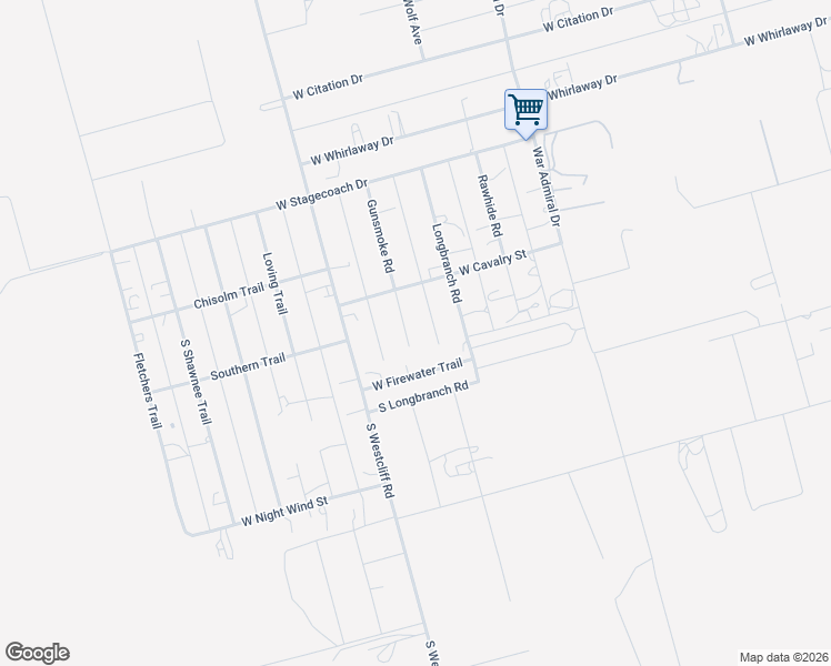 map of restaurants, bars, coffee shops, grocery stores, and more near 1743 Gunsmoke Road in Odessa