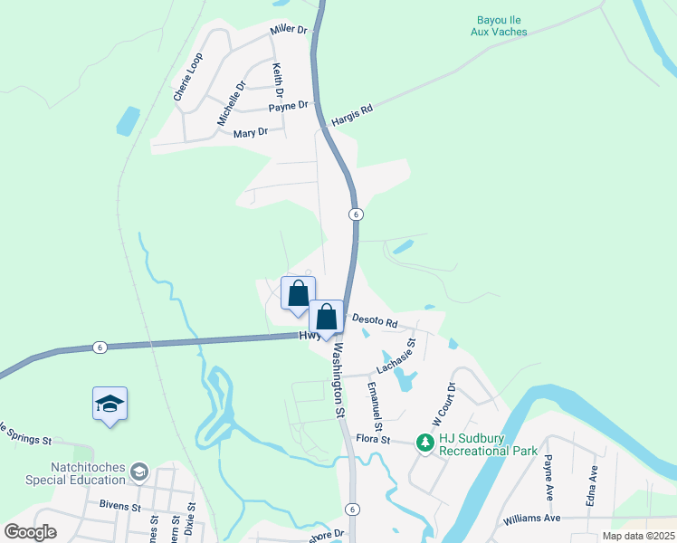 map of restaurants, bars, coffee shops, grocery stores, and more near 1722 Natchitoches-Winnfield Highway in Natchitoches
