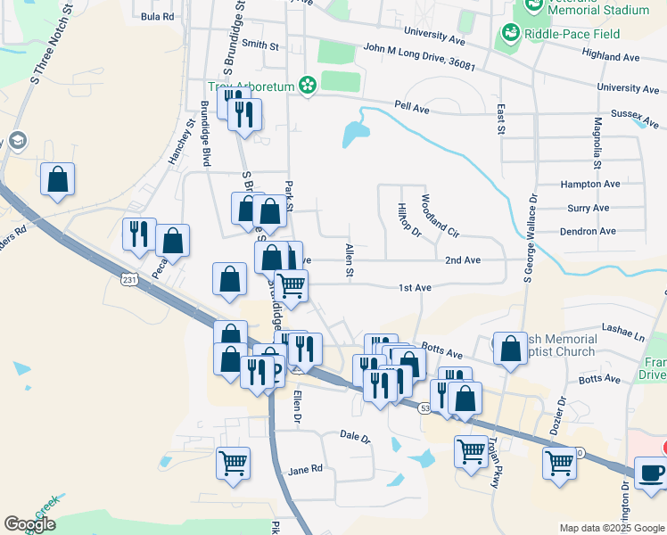 map of restaurants, bars, coffee shops, grocery stores, and more near 200-298 2nd Avenue in Troy