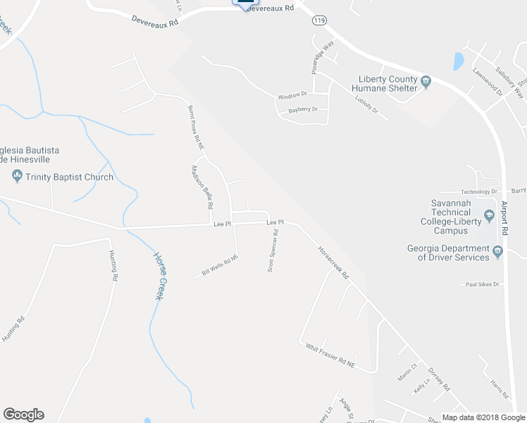 map of restaurants, bars, coffee shops, grocery stores, and more near 111 Oak Road in Ludowici