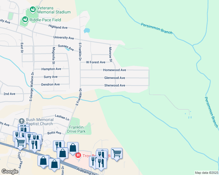 map of restaurants, bars, coffee shops, grocery stores, and more near 122 Sherwood Avenue in Troy