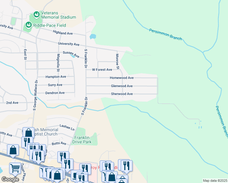 map of restaurants, bars, coffee shops, grocery stores, and more near 122 Sherwood Avenue in Troy