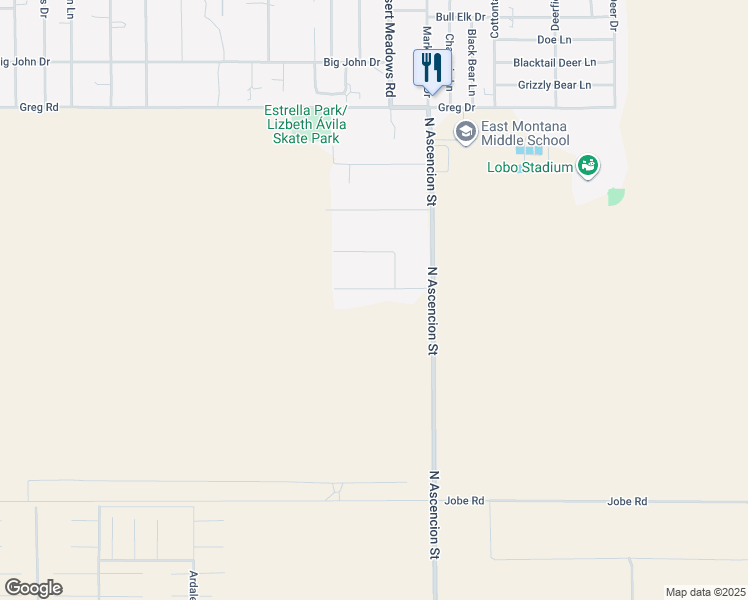 map of restaurants, bars, coffee shops, grocery stores, and more near 14624 Frisco Drive in El Paso