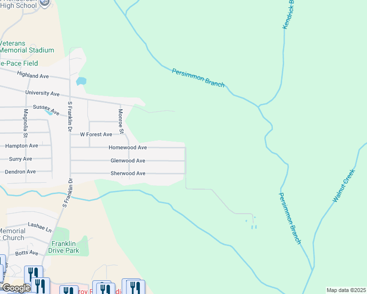 map of restaurants, bars, coffee shops, grocery stores, and more near 328 Homewood Avenue in Troy