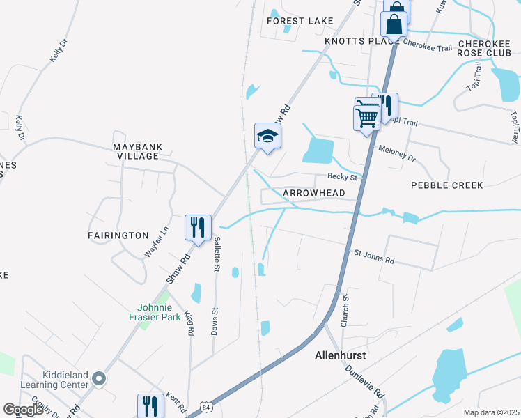map of restaurants, bars, coffee shops, grocery stores, and more near 186 Sequoia Circle in Hinesville