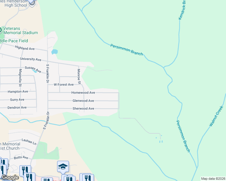 map of restaurants, bars, coffee shops, grocery stores, and more near 328 Homewood Avenue in Troy