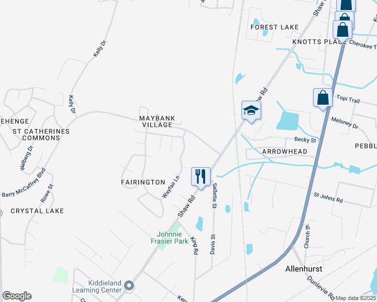 map of restaurants, bars, coffee shops, grocery stores, and more near Barry McCaffrey Boulevard in Hinesville