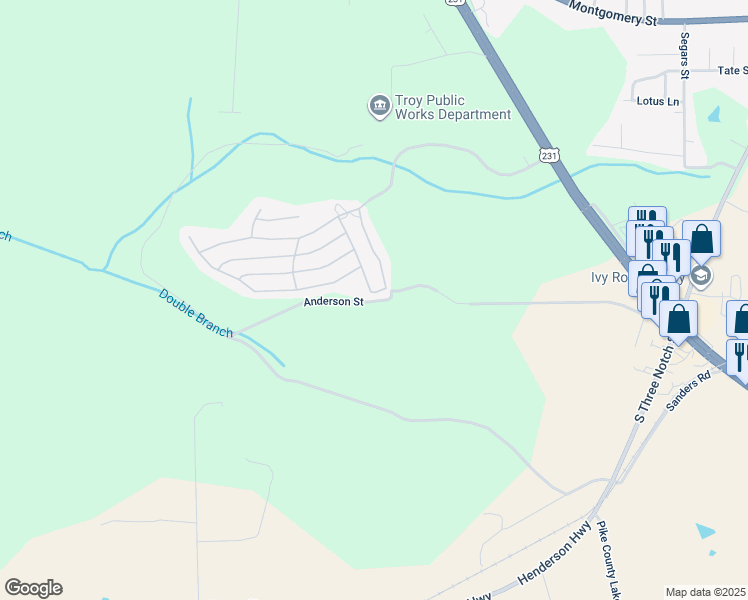 map of restaurants, bars, coffee shops, grocery stores, and more near 1310 Hunters Mountain Parkway in Troy