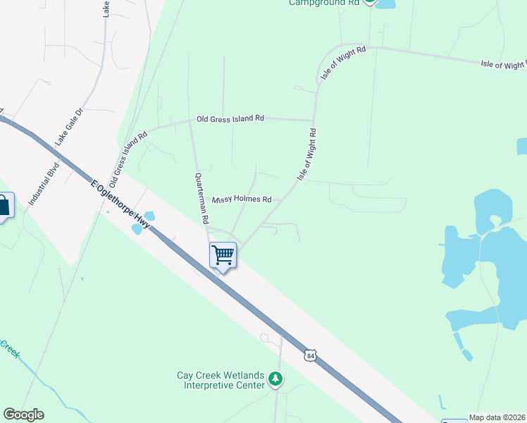 map of restaurants, bars, coffee shops, grocery stores, and more near 288 Isle of Wight Road in Midway