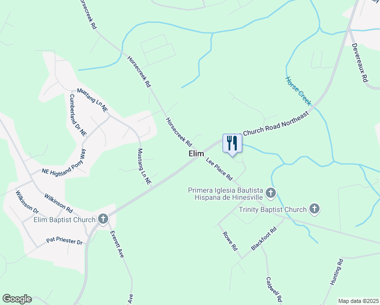 map of restaurants, bars, coffee shops, grocery stores, and more near in Elim