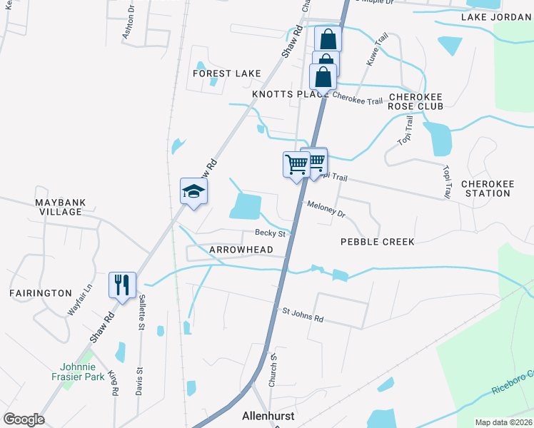 map of restaurants, bars, coffee shops, grocery stores, and more near 149 Mattie Street in Hinesville