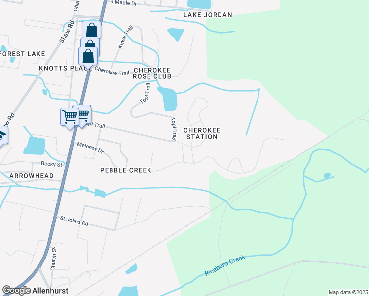 map of restaurants, bars, coffee shops, grocery stores, and more near 209 Cherry Hill Crossing in Hinesville