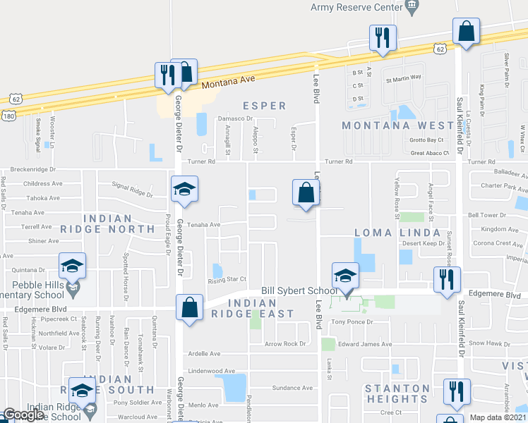map of restaurants, bars, coffee shops, grocery stores, and more near 11485 Lone Wolf Circle in El Paso