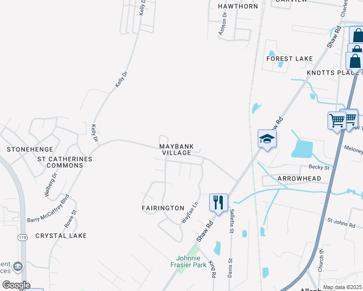 map of restaurants, bars, coffee shops, grocery stores, and more near 401 Barry McCaffrey Boulevard in Hinesville
