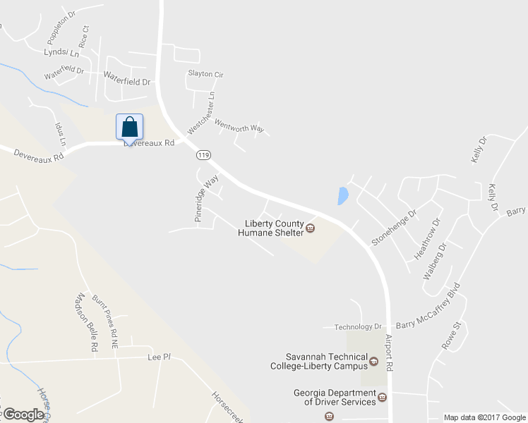 map of restaurants, bars, coffee shops, grocery stores, and more near Kentucky Derby in Hinesville