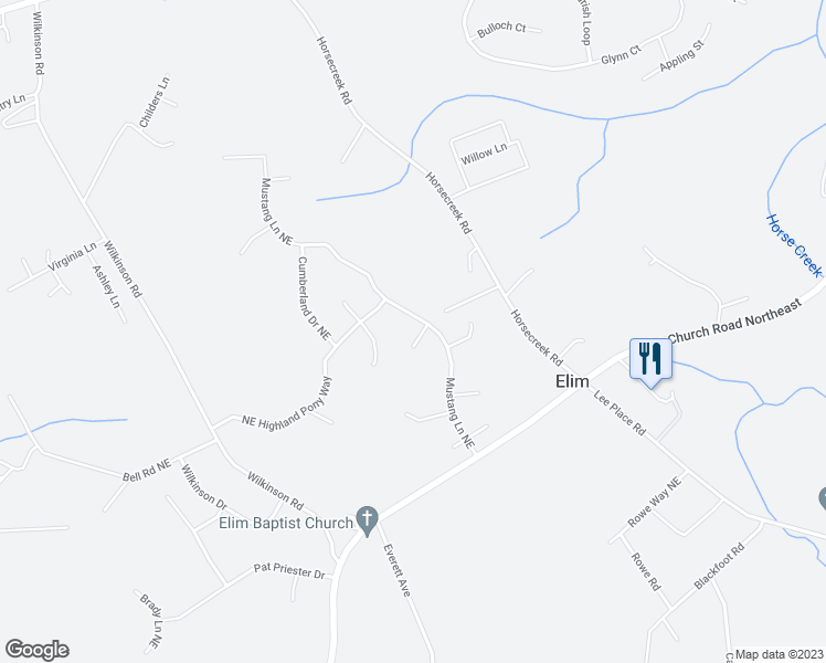 map of restaurants, bars, coffee shops, grocery stores, and more near 38 Dales Pony Trail North East in Ludowici