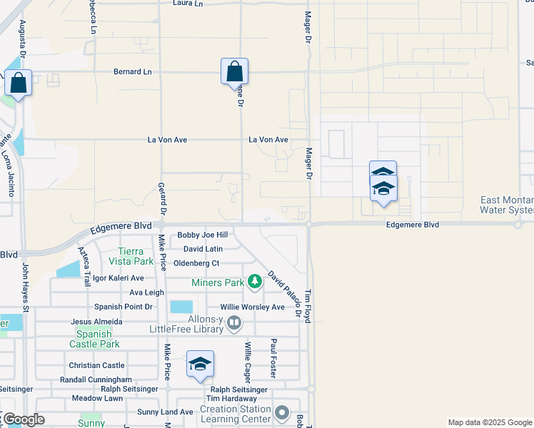 map of restaurants, bars, coffee shops, grocery stores, and more near 3500 Rene Drive in El Paso