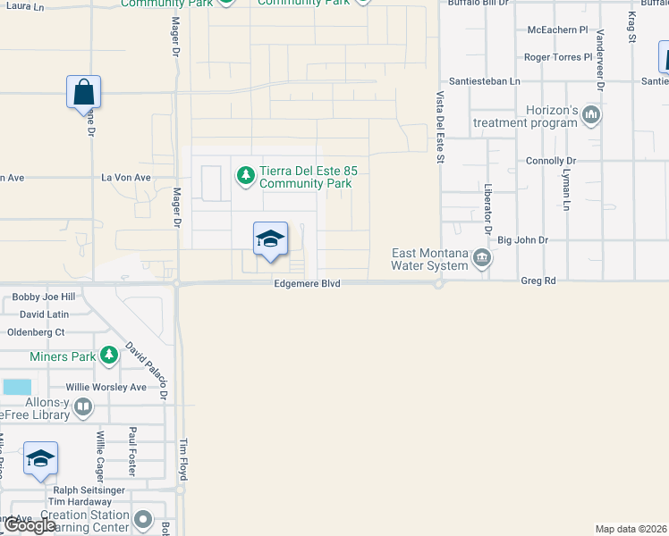 map of restaurants, bars, coffee shops, grocery stores, and more near in Homestead Meadows South