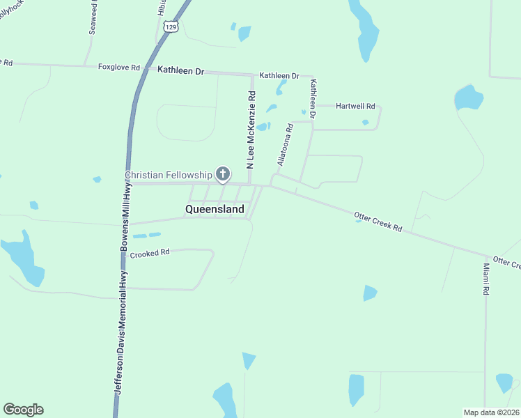 map of restaurants, bars, coffee shops, grocery stores, and more near 604 Otter Creek Road in Fitzgerald