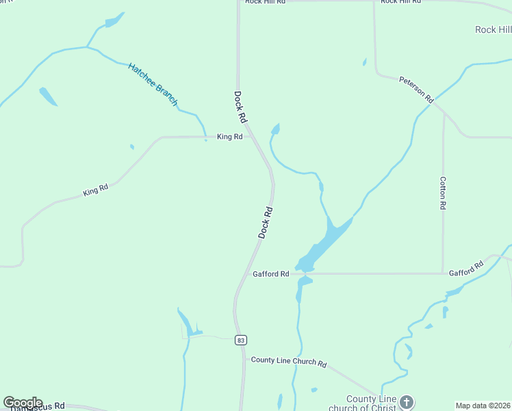 map of restaurants, bars, coffee shops, grocery stores, and more near 3431 Dock Road in Honoraville