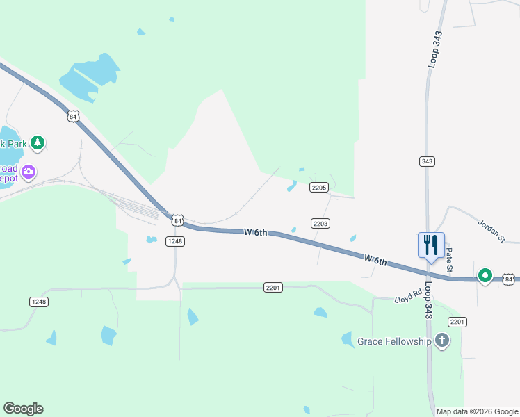 map of restaurants, bars, coffee shops, grocery stores, and more near 1754 West 6th Street in Rusk