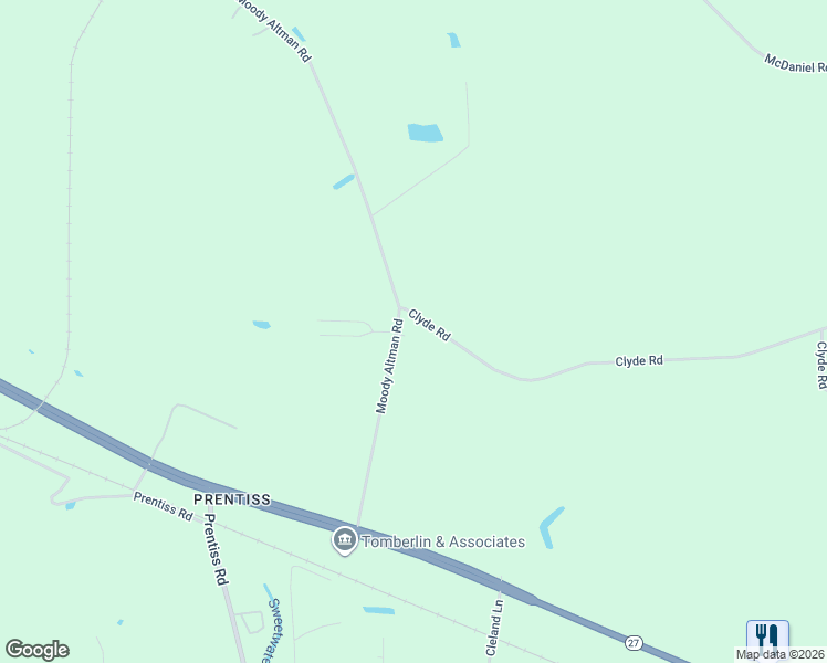 map of restaurants, bars, coffee shops, grocery stores, and more near 470 Moody Altman Road in Baxley