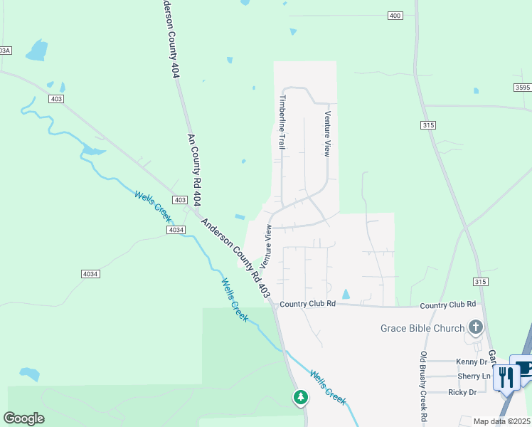 map of restaurants, bars, coffee shops, grocery stores, and more near 2105 Venture View in Palestine