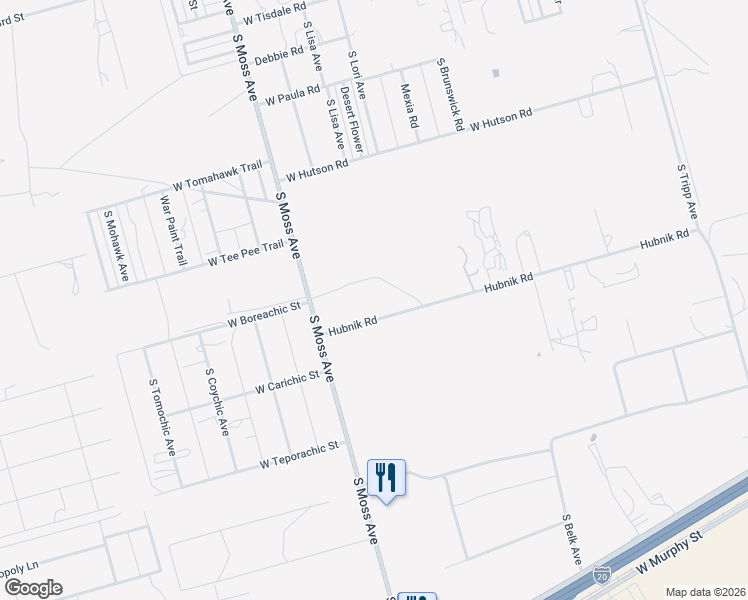 map of restaurants, bars, coffee shops, grocery stores, and more near 9246 Hubnik Road in Odessa