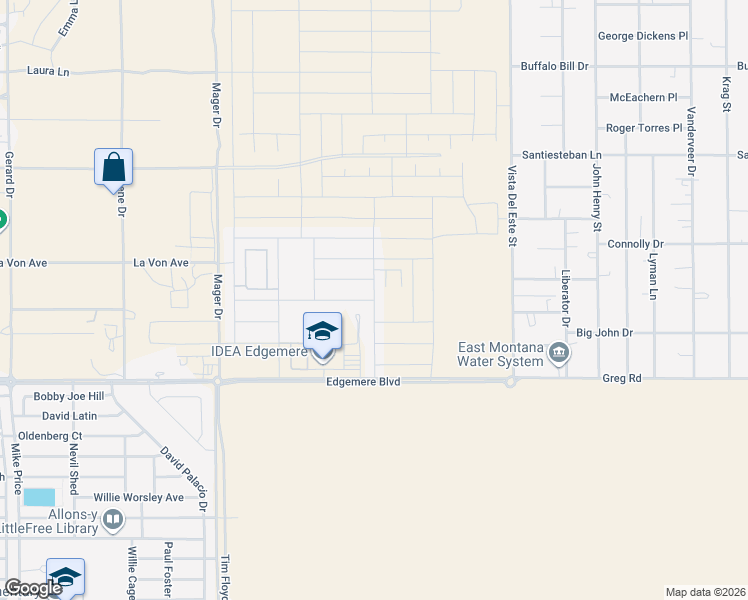 map of restaurants, bars, coffee shops, grocery stores, and more near Essence Street in El Paso County