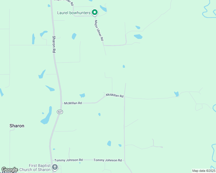 map of restaurants, bars, coffee shops, grocery stores, and more near 254 McMillan Road in Laurel