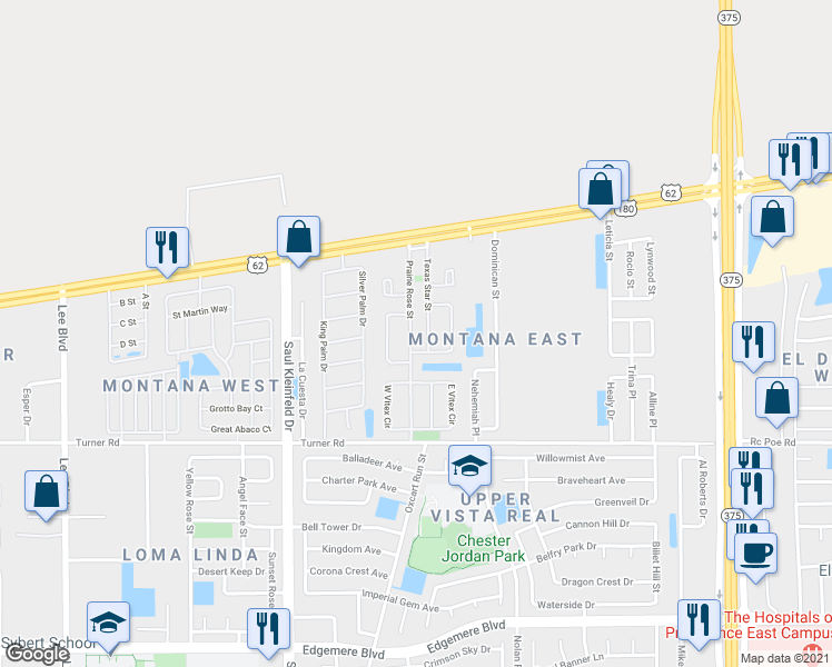 map of restaurants, bars, coffee shops, grocery stores, and more near 3690 Deer Grass Circle in El Paso
