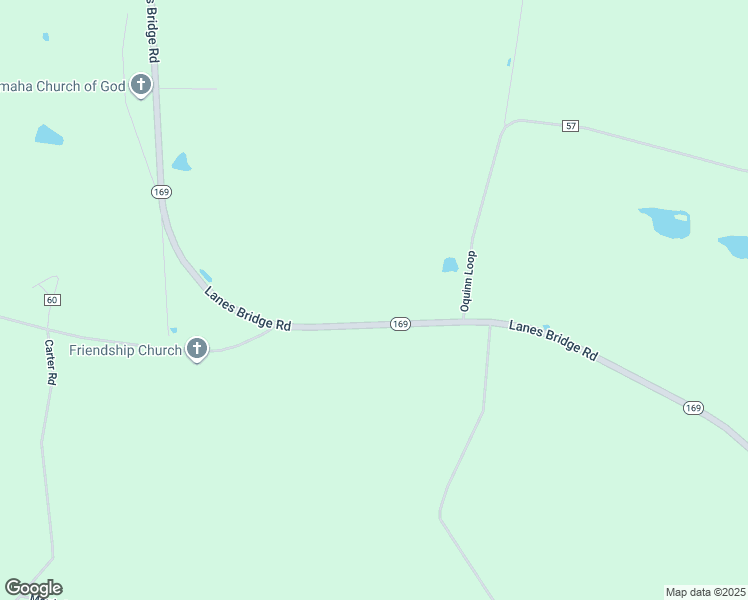 map of restaurants, bars, coffee shops, grocery stores, and more near 17614 Lanes Bridge Road in Odum