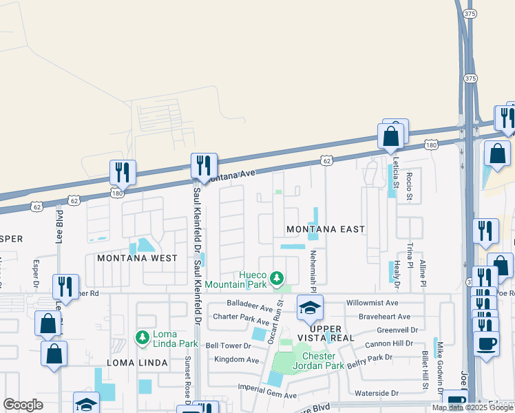 map of restaurants, bars, coffee shops, grocery stores, and more near 11870 Quail Bush Circle in El Paso