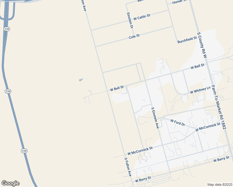 map of restaurants, bars, coffee shops, grocery stores, and more near 2595-2741 West Bell Street in Odessa